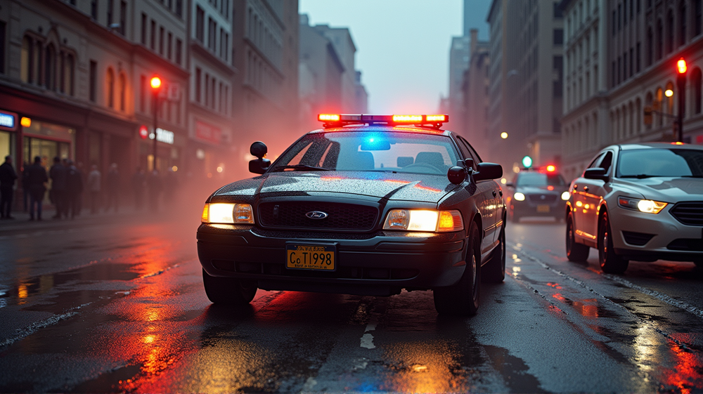 Tapperhet på linjen: RPD-offiser møter fare når mistenkt krasjer i patruljebil