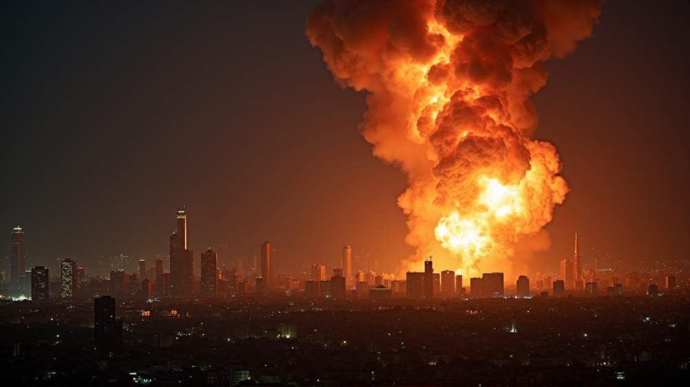 Spente står i taket mens Iran angriper israelske byer i en eskalerende konflikt