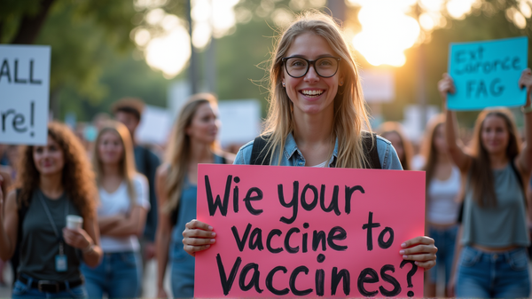 UF medisinstudenter protesterer mot opphevelse av vaksinepåbud i Florida
